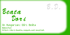 beata dori business card